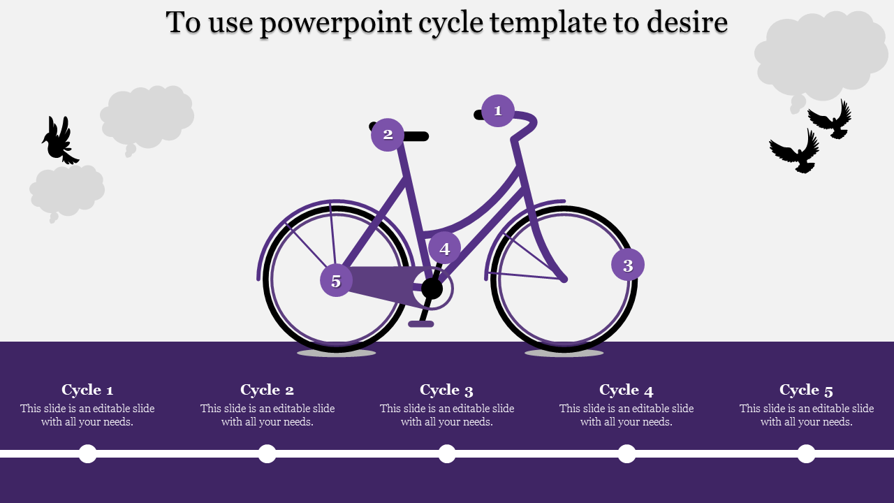 powerpoint cycle template-To use powerpoint cycle template to desire-Purple